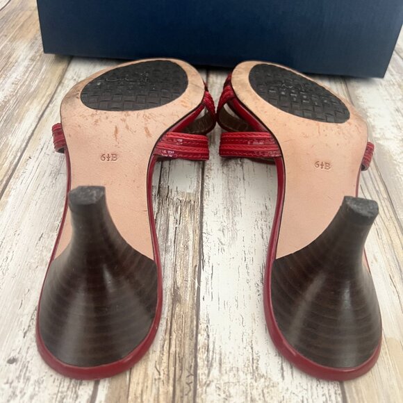 Cole Haan Women's Cranberry Red Open Toe Sandal/Heel - Picture 4 of 4